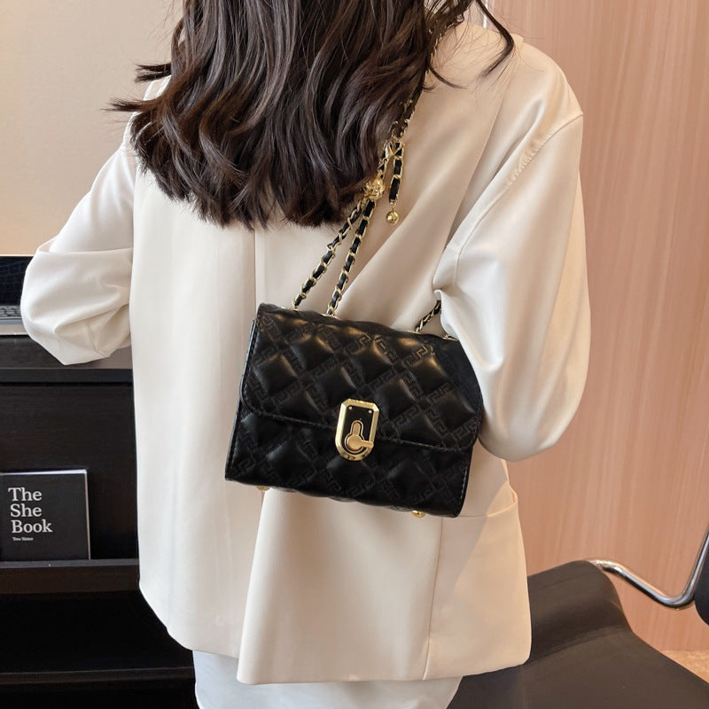 Rhombus Pu Leather Crossbody HB2515