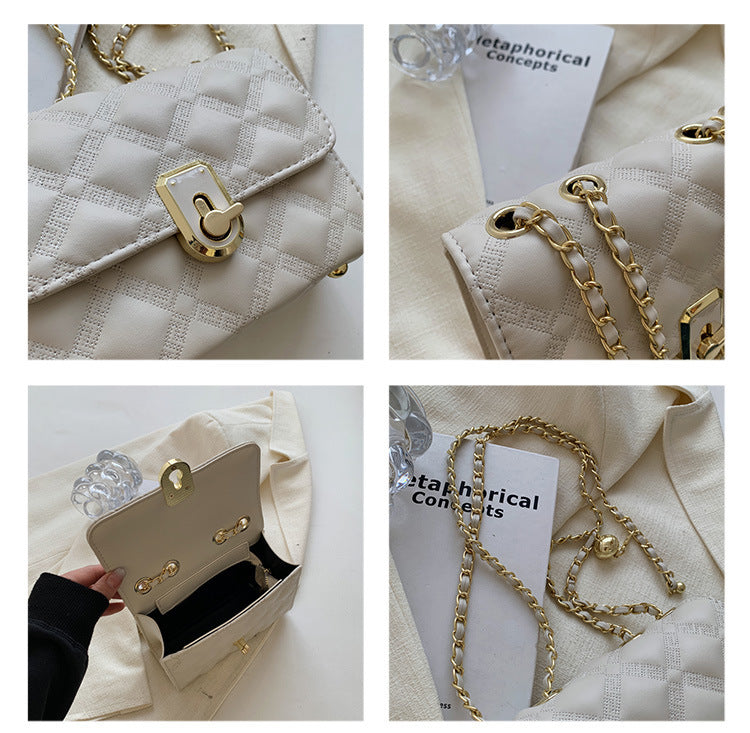 Rhombus Pu Leather Crossbody HB2515
