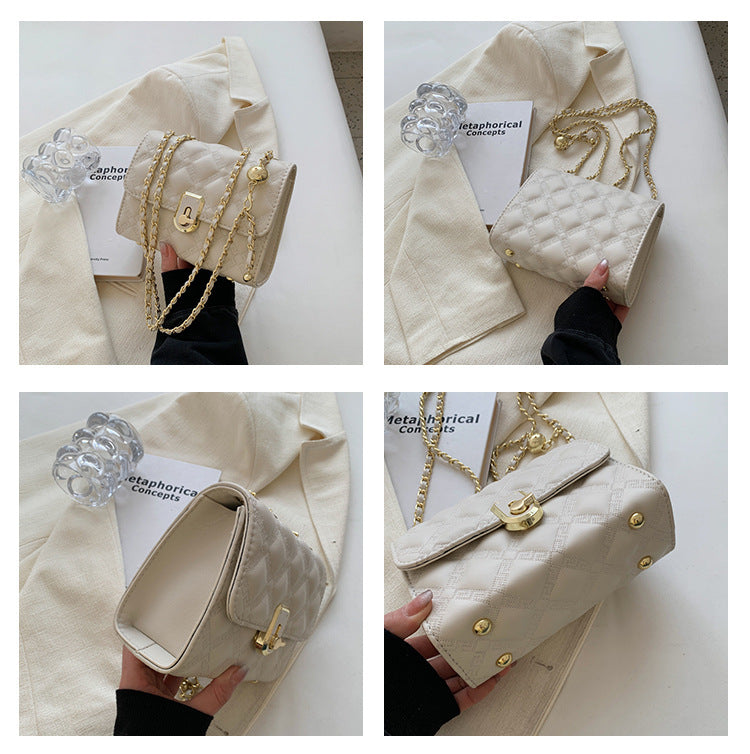 Rhombus Pu Leather Crossbody HB2515