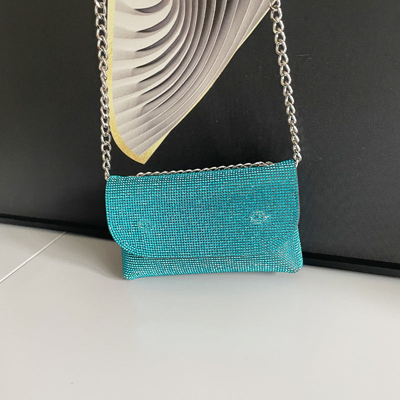 Rectangle Rhinestone Crossbody Bag HB2526