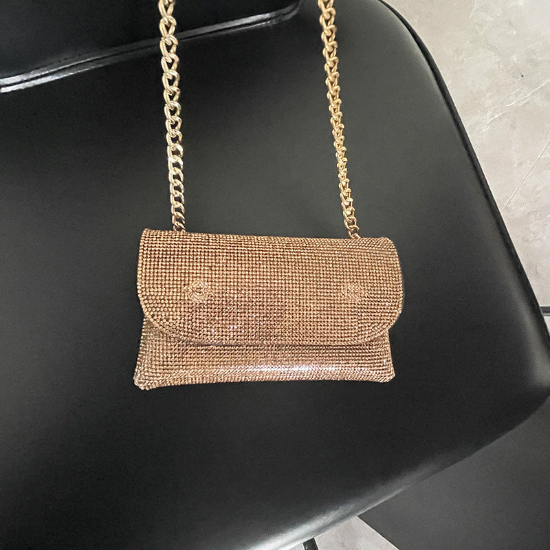 Rectangle Rhinestone Crossbody Bag HB2526