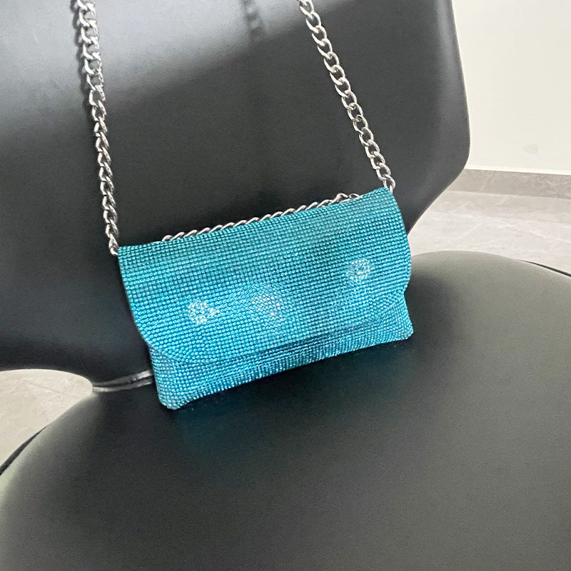 Rectangle Rhinestone Crossbody Bag HB2526