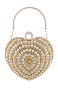 Heart Rhinestone Pearl Evening Bag HB2534