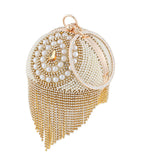 Ball Tassel Rhinestone Pearl Evening Bag HB2535