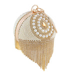 Ball Tassel Rhinestone Pearl Evening Bag HB2535