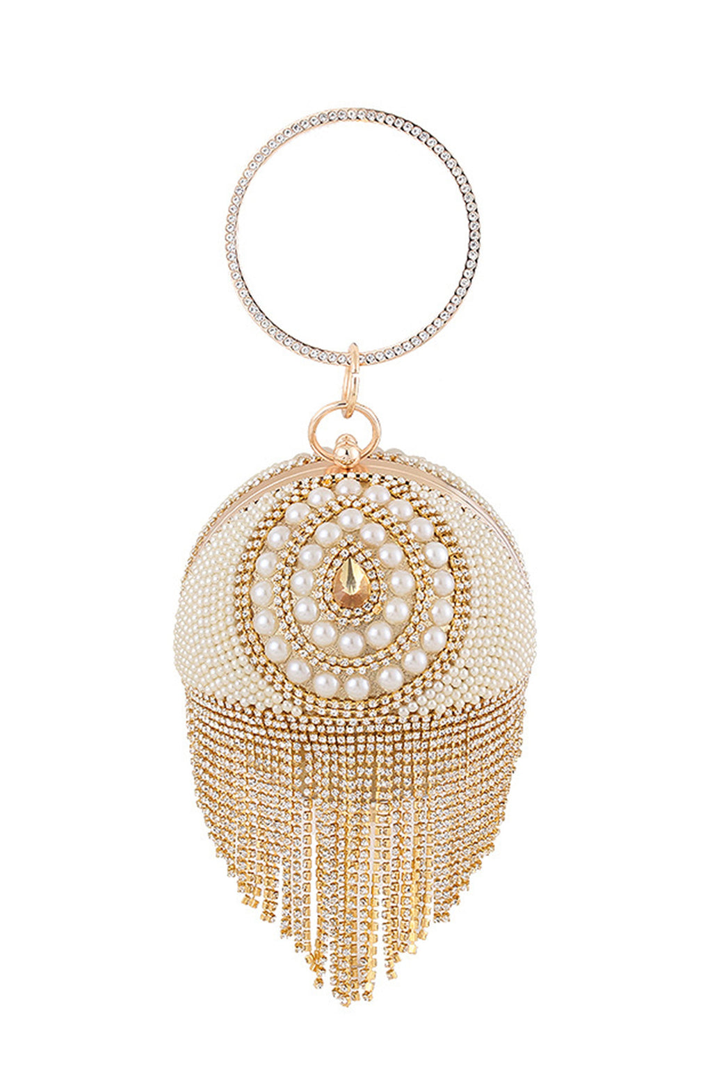 Ball Tassel Rhinestone Pearl Evening Bag HB2535