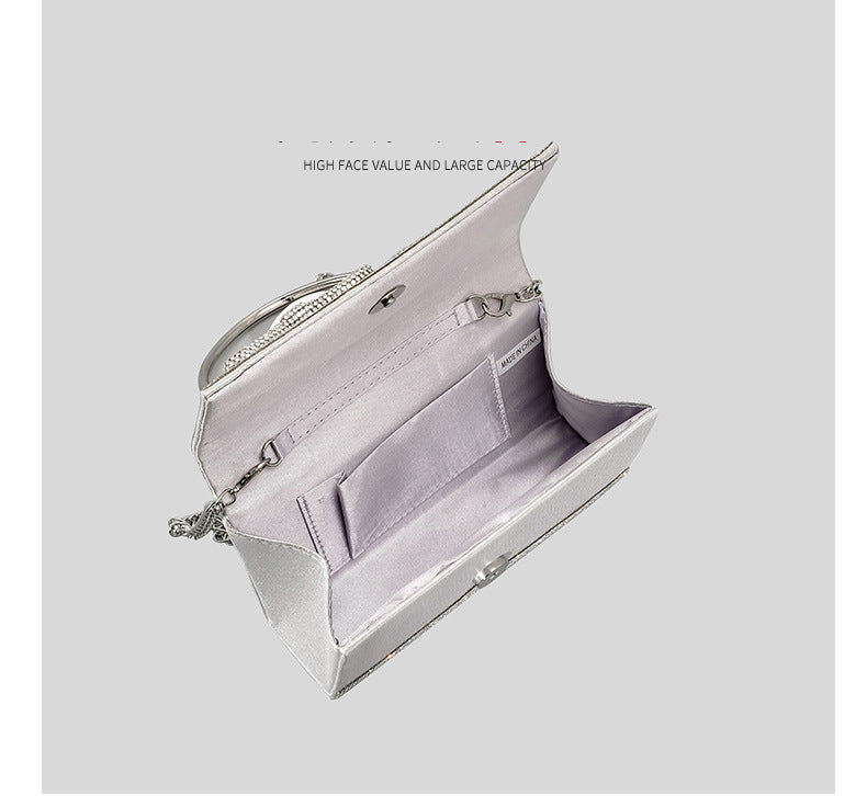 Rhinestone PU Box Bag  HB2542