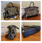 Animal Printed Rivet Pu Tote Bag HB2563