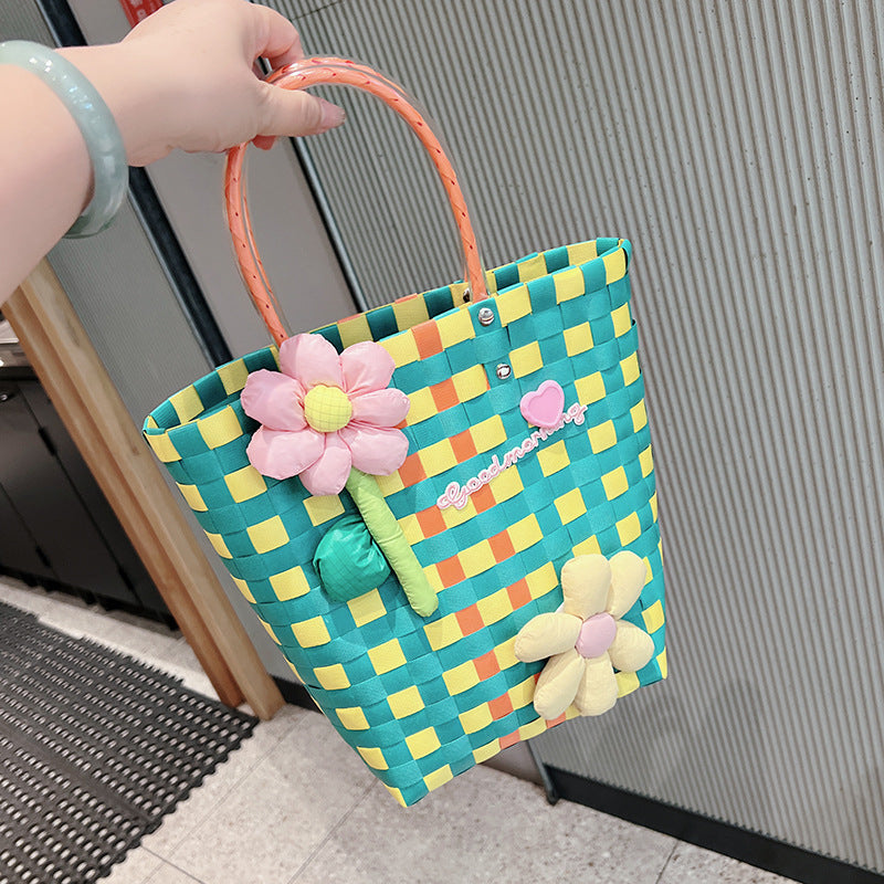 Flower Braided Tote Bag HB2567