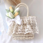 Tulip Lace Hollow Straw Tote Bag HB2573