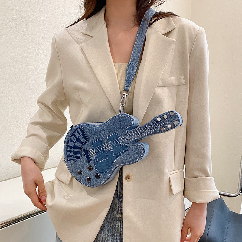 Guitar Demin Crossbody Bag HB2614