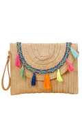 Straw Tassel Clutch Bag HB2624