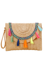 Straw Tassel Clutch Bag HB2624