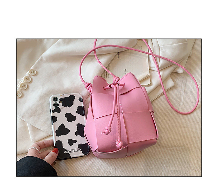 Braided Pu Bucket Bag HB2645