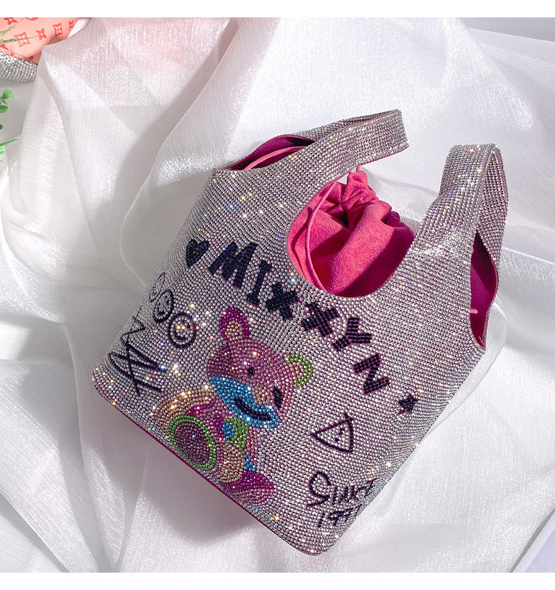 Bear Rhinestone Tote Bag HB2667