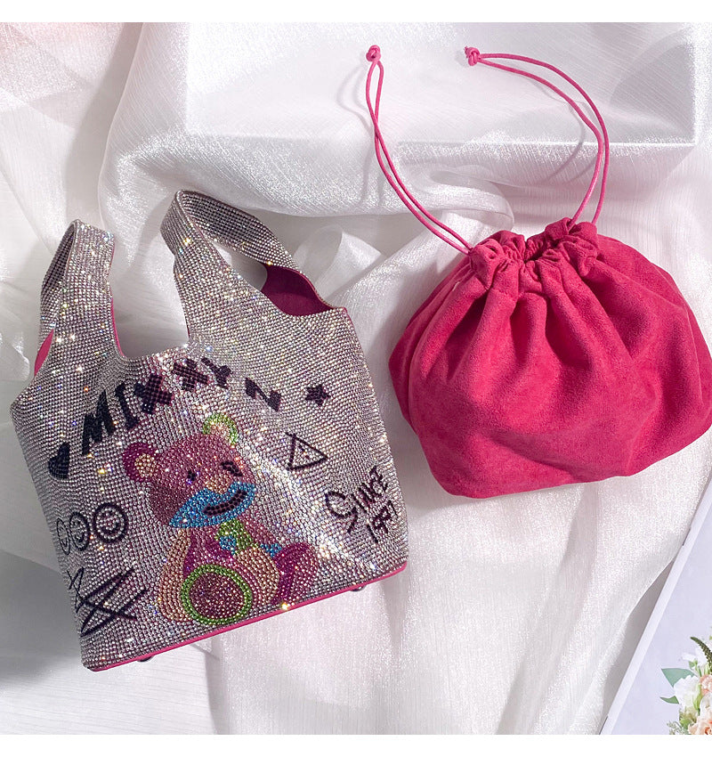 Bear Rhinestone Tote Bag HB2667