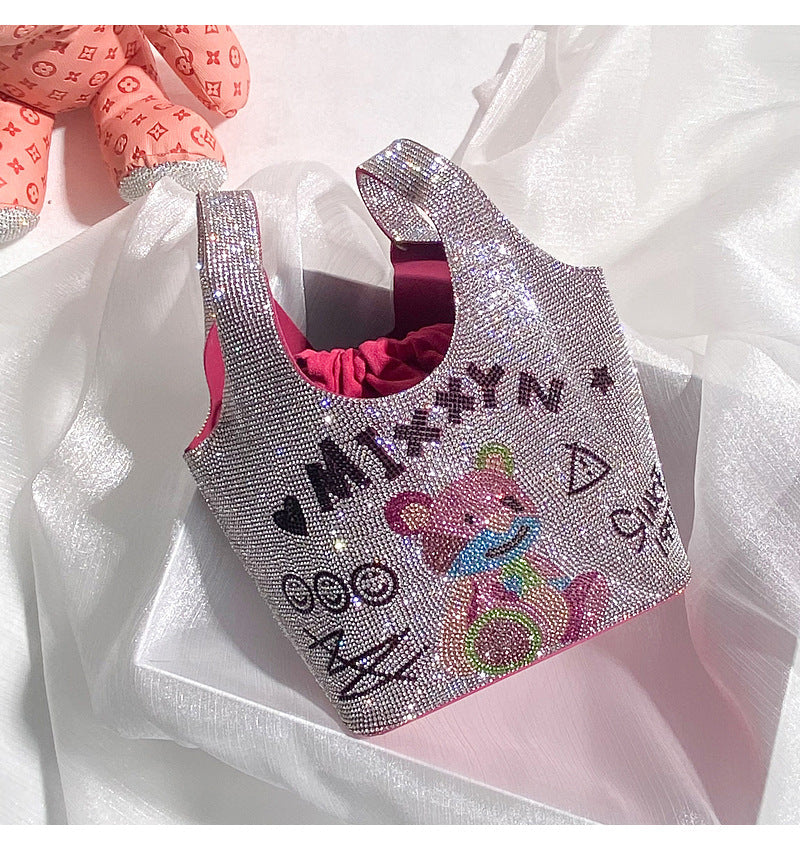 Bear Rhinestone Tote Bag HB2667