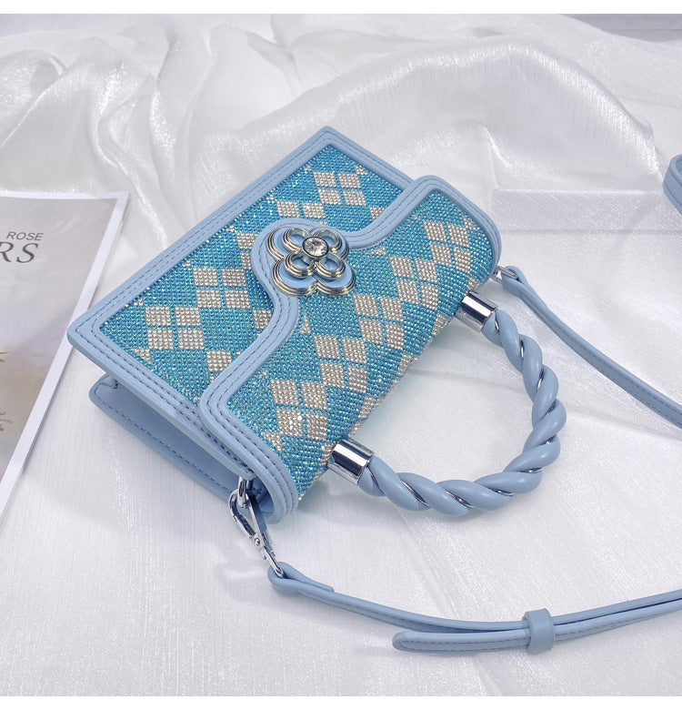 Diamond Patten Rhinestone Crossbody Bag HB2668