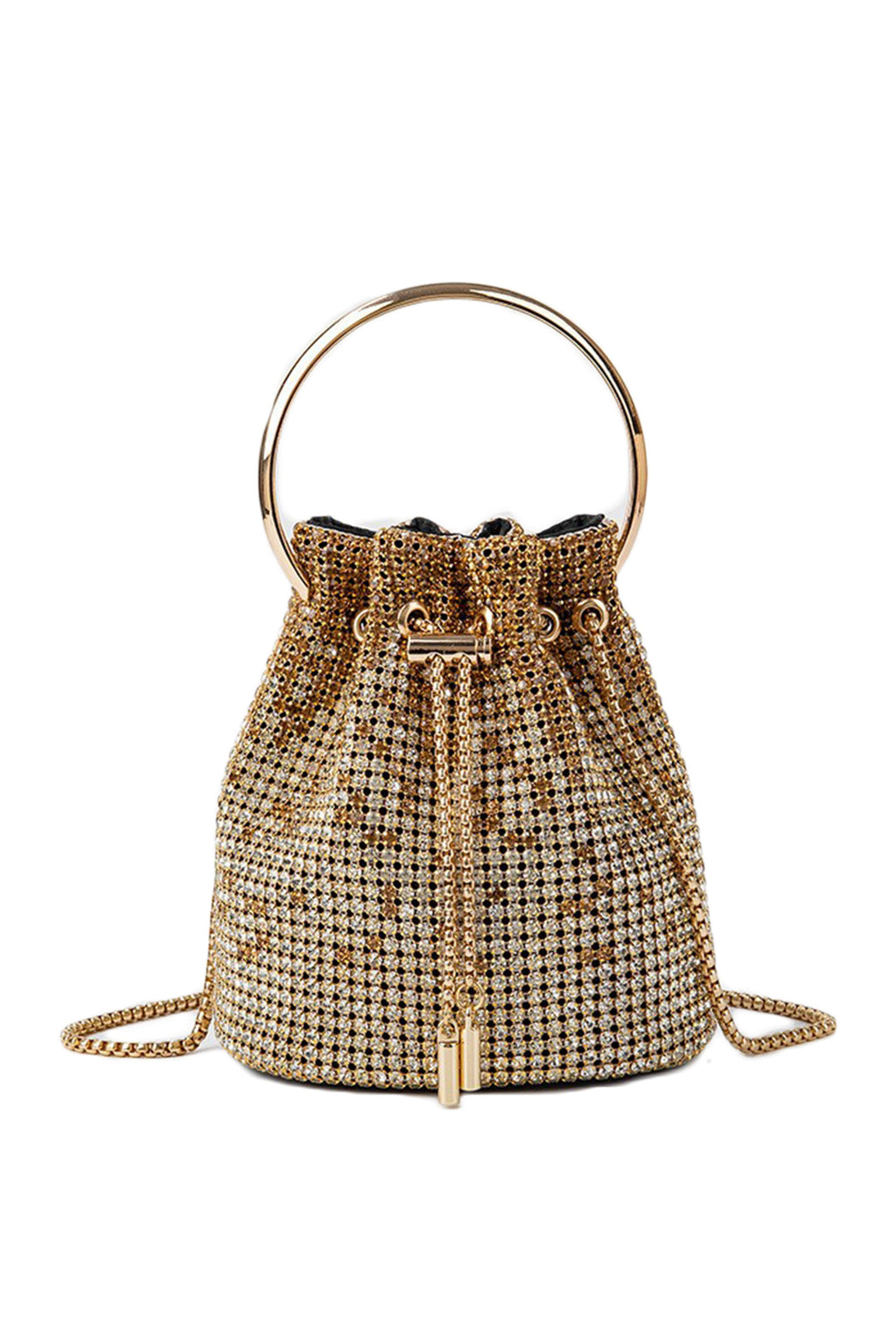 Gradient Color Rhinestone Bucket Bag HB2677