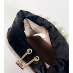 Pearl Handle Rhinestone Bucket Bag HB2685