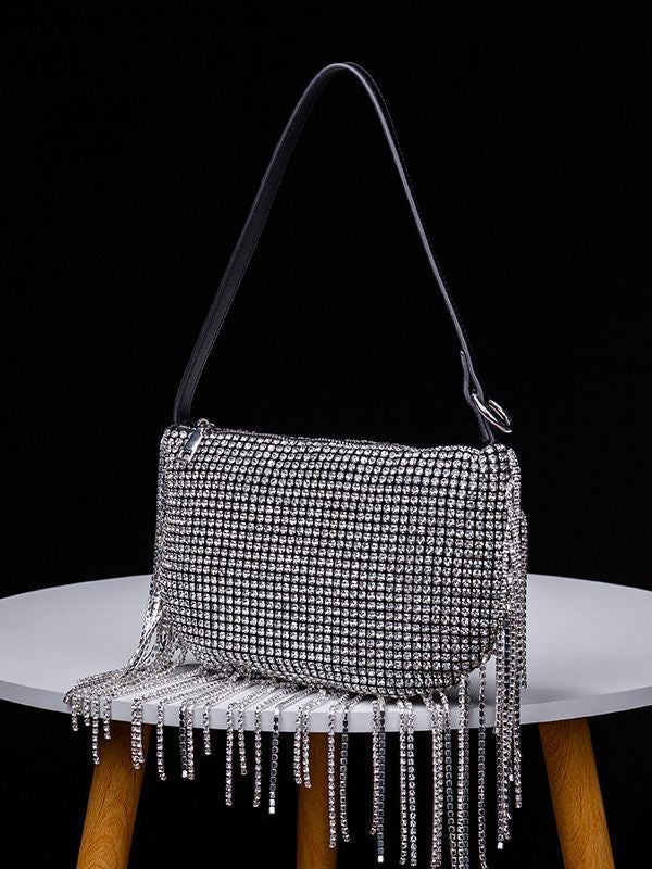 Rhinestone Tassel Underarm Bag HB2689
