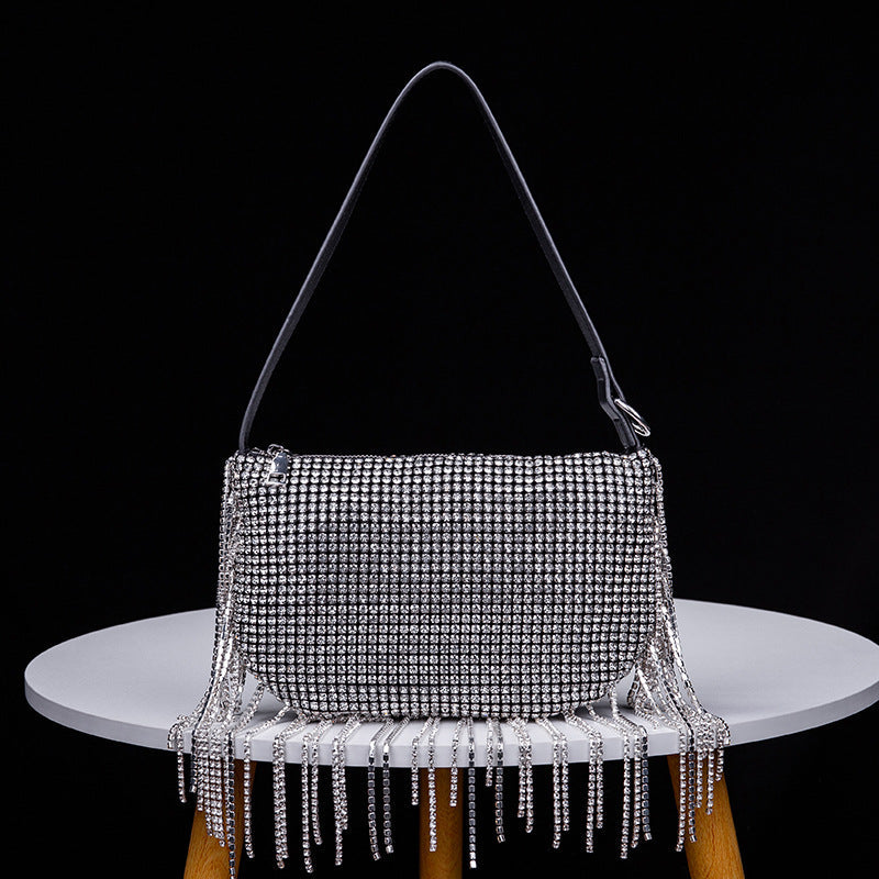 Rhinestone Tassel Underarm Bag HB2689