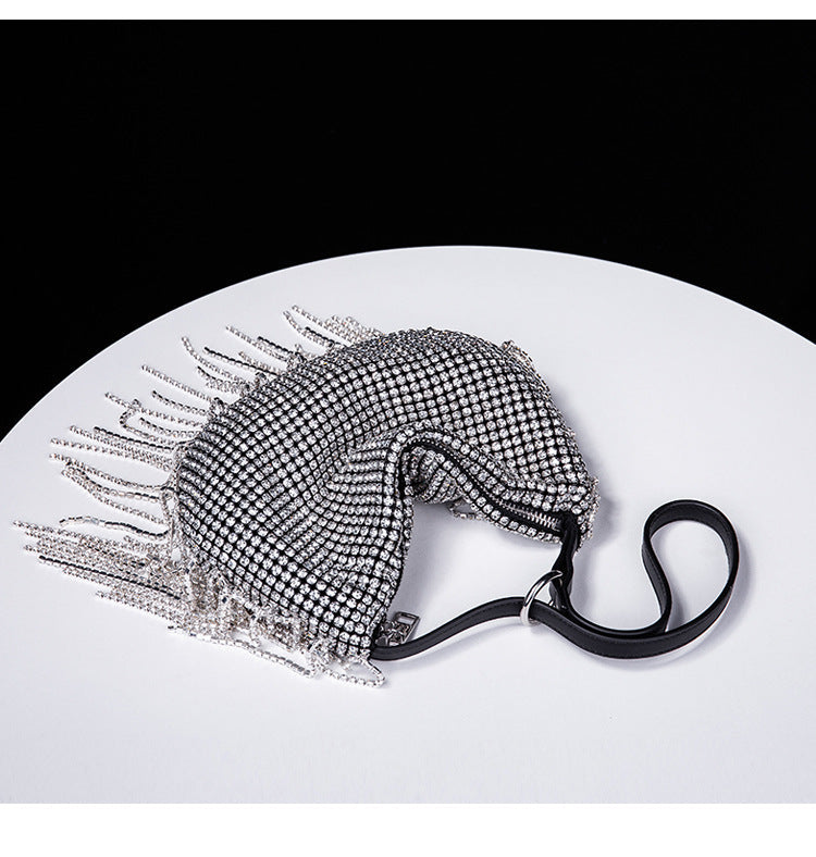 Rhinestone Tassel Underarm Bag HB2689