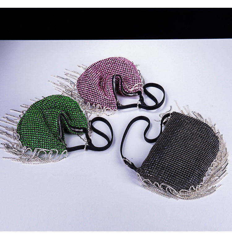 Rhinestone Tassel Underarm Bag HB2689