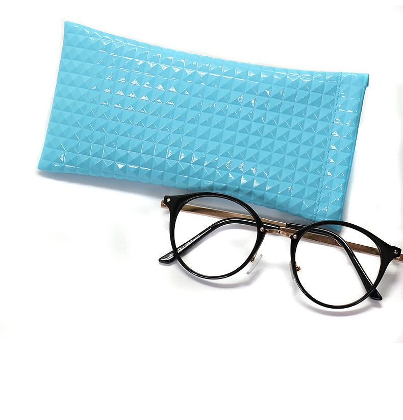 Diamond Grid Pattern Glasses PU Protecting Case HB2695 - view 12