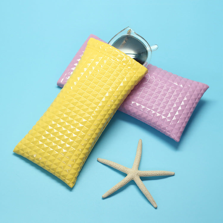 Diamond Grid Pattern Glasses PU Protecting Case HB2695 - view 10