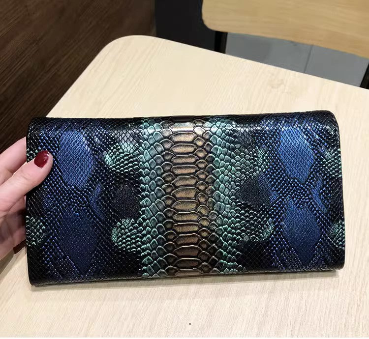 Floral Rhinestone Snakeskin Leather Crossbody HB2703