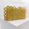Circle Rectangle Acrylic Clutch Bag HB2711