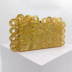Circle Rectangle Acrylic Clutch Bag HB2711