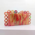 Circle Rectangle Acrylic Clutch Bag HB2712