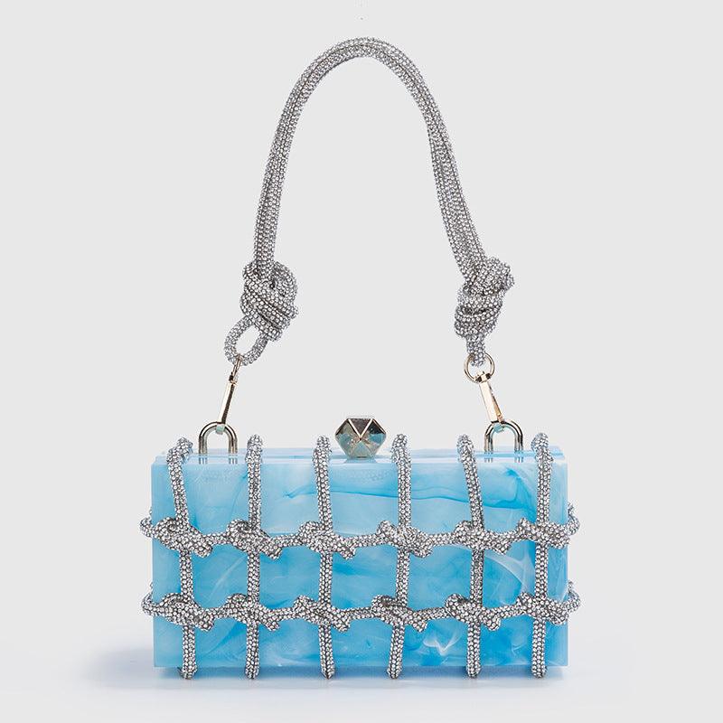 Rhinestone Tying Acrylic Bag HB2729