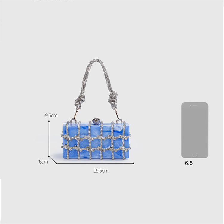 Rhinestone Tying Acrylic Bag HB2729