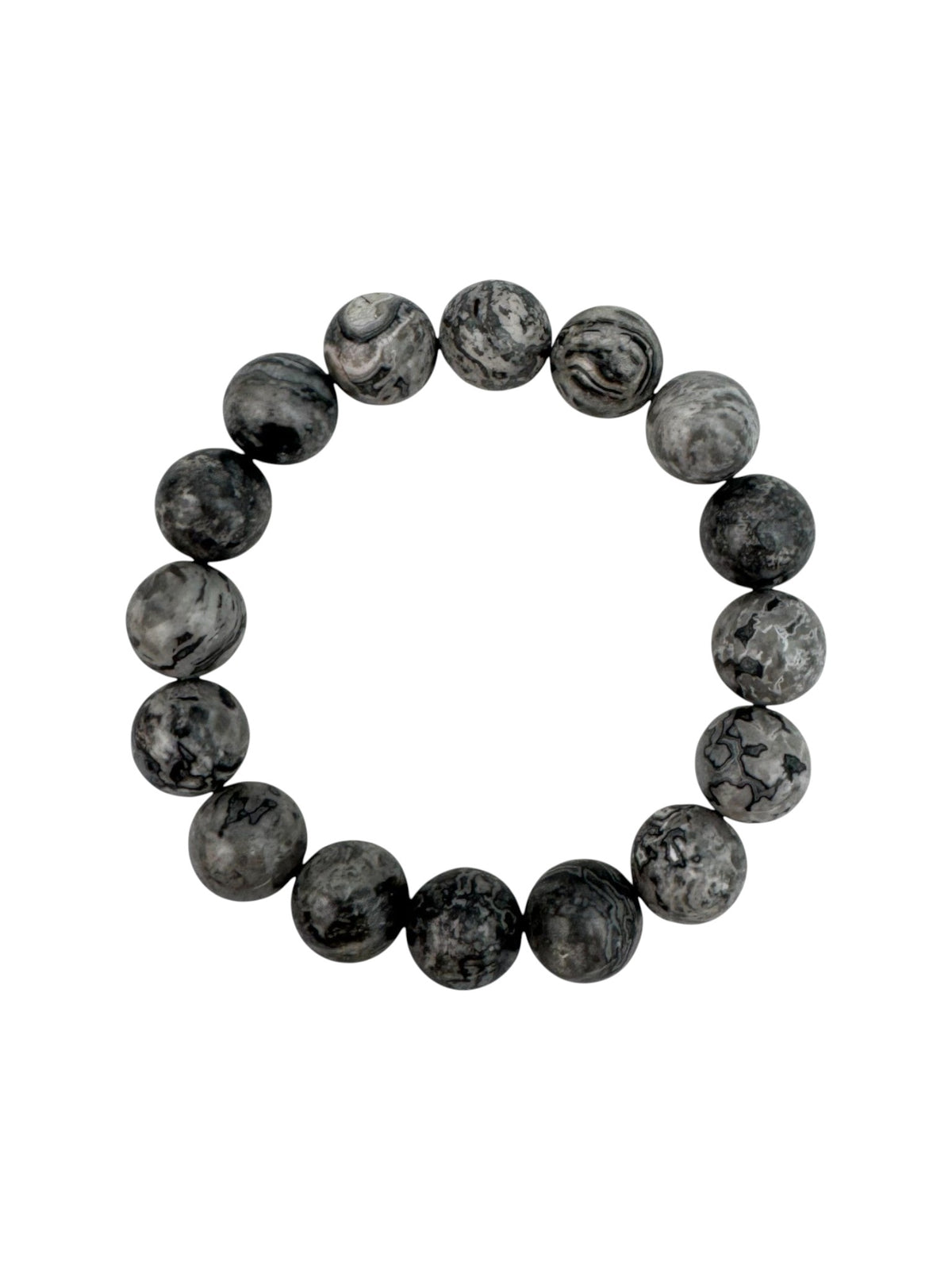 Atlas Jasper Stone Stretch Bracelet B1969-Atlas Jasper - 12MM