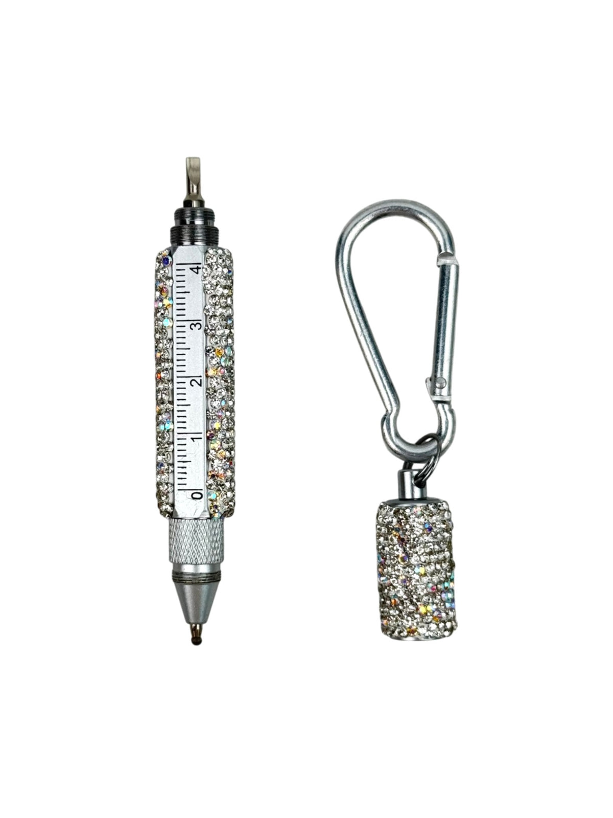 Multi Functional Pen Stylus and Tools Ceramic Rhinestone Keychain CR0113 - view 13