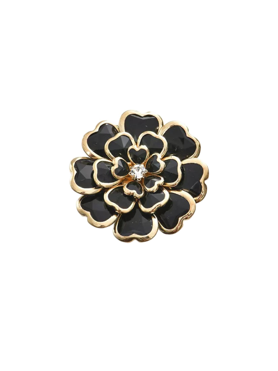 Flower Alloy Button Cover MIS1060