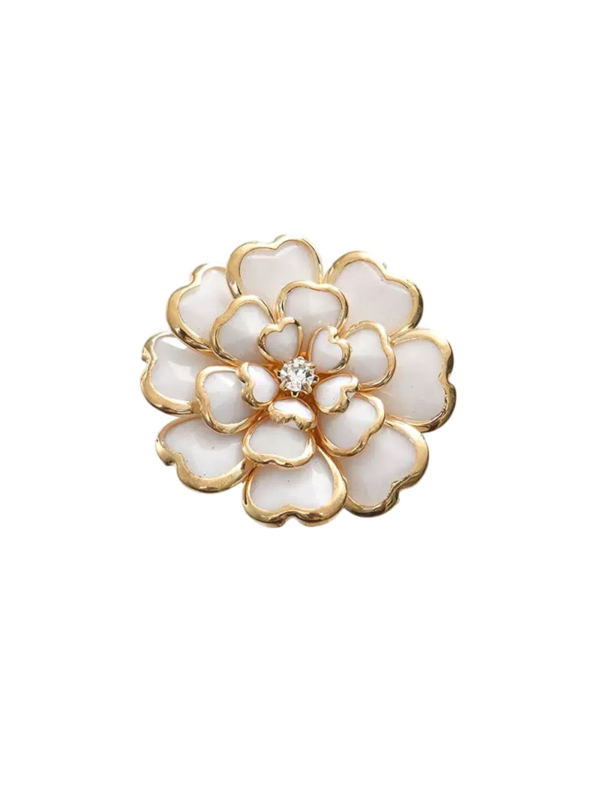 Flower Alloy Button Cover MIS1060