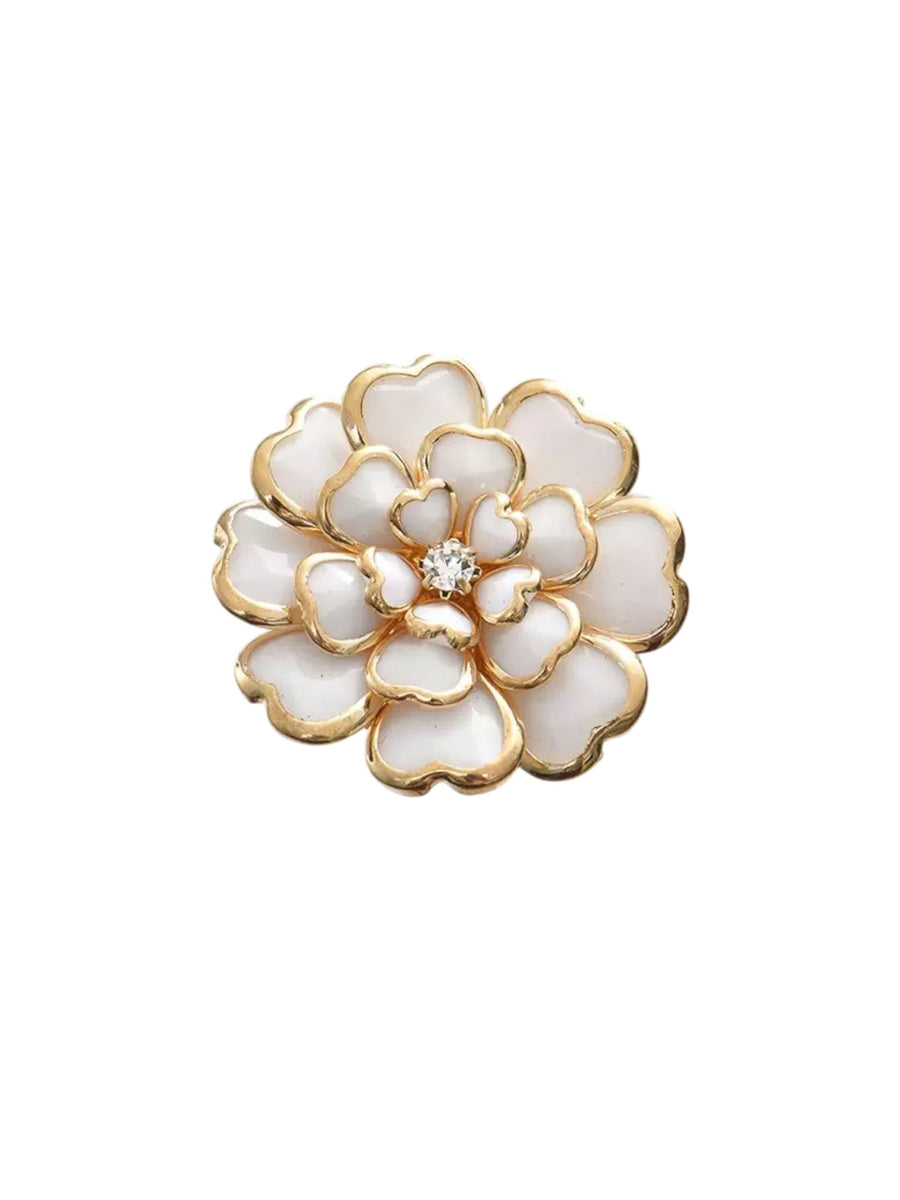 Flower Alloy Button Cover MIS1060