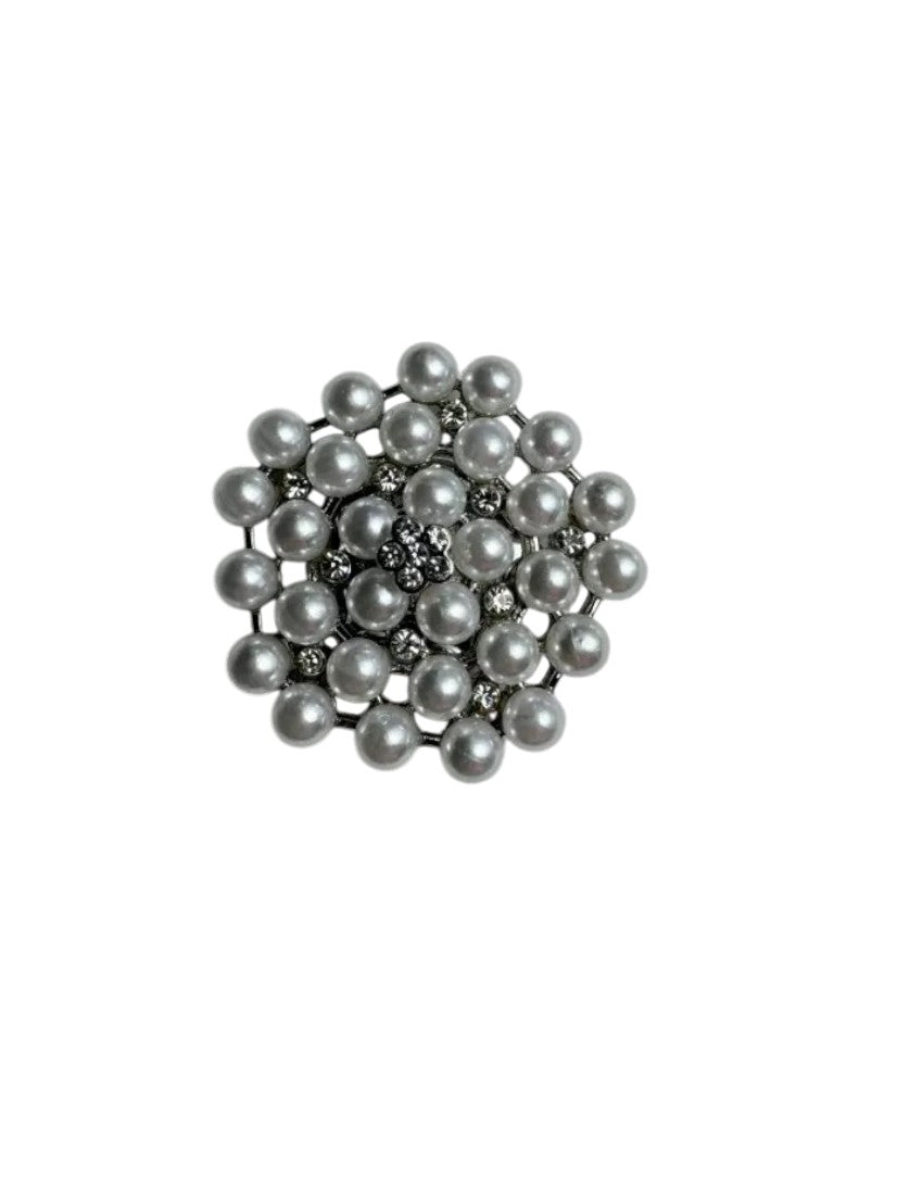 Flower Alloy Button Cover MIS1068