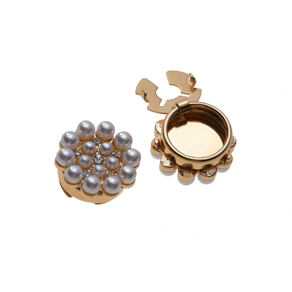 Flower Alloy Button Cover MIS1055