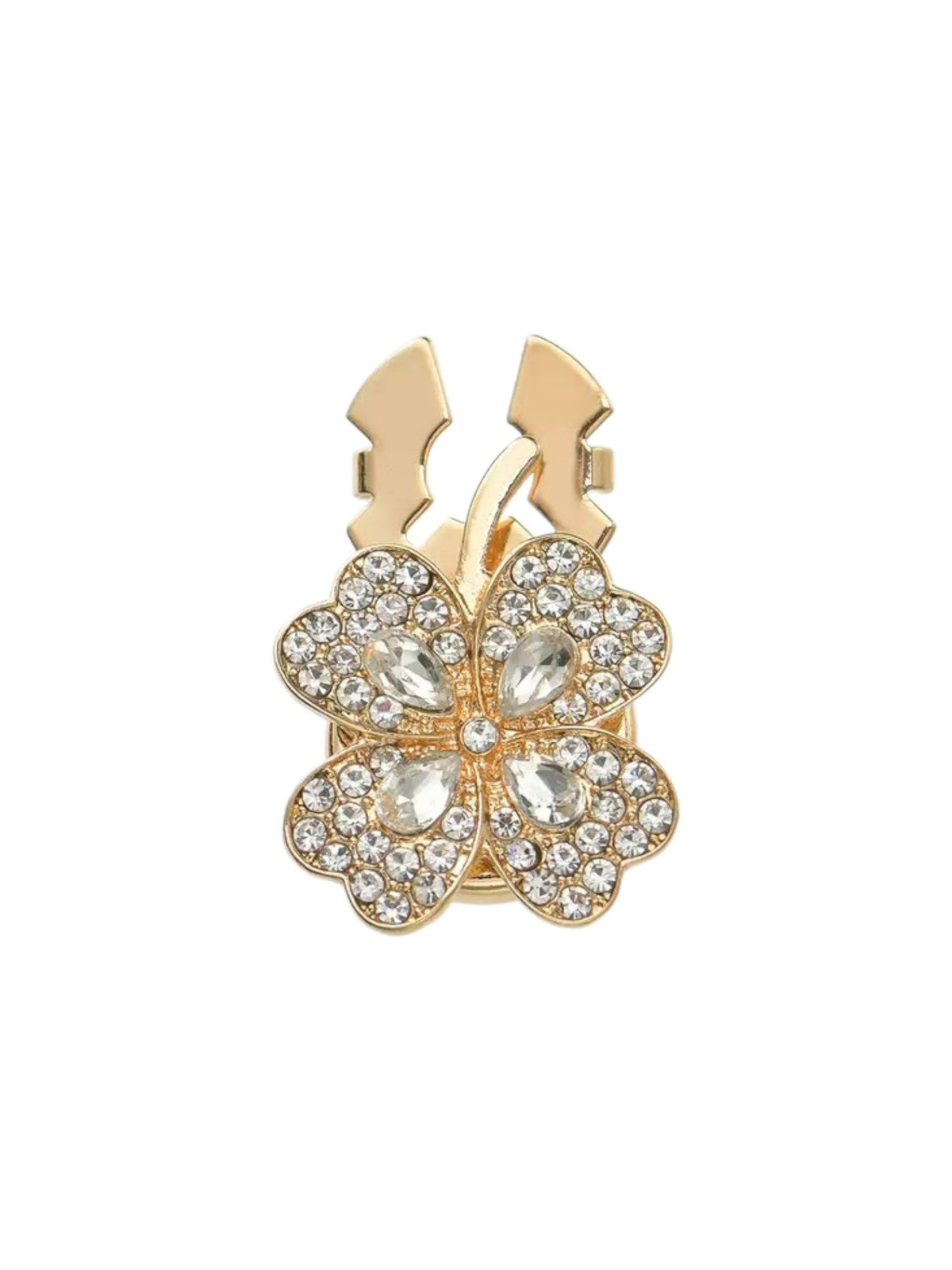 Flower Rhinestone Button Cover MIS1059
