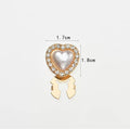 Heart Shape Alloy Button Cover MIS1056