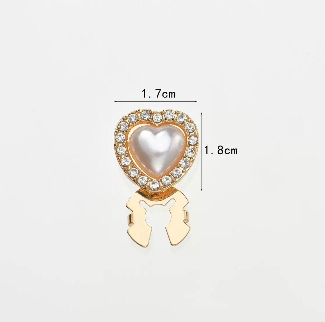 Heart Shape Alloy Button Cover MIS1056
