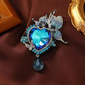 Heart-Shaped Alloy Rhinestone Brooch PA4689