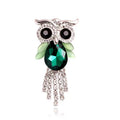 Owl Alloy Rhinestone Brooch PA4492