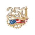 America Memorial Day Alloy Rhinestone Brooch PA6434