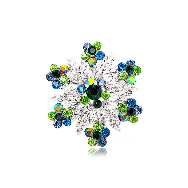 Snowflake Alloy Rhinestone Brooch PA6427